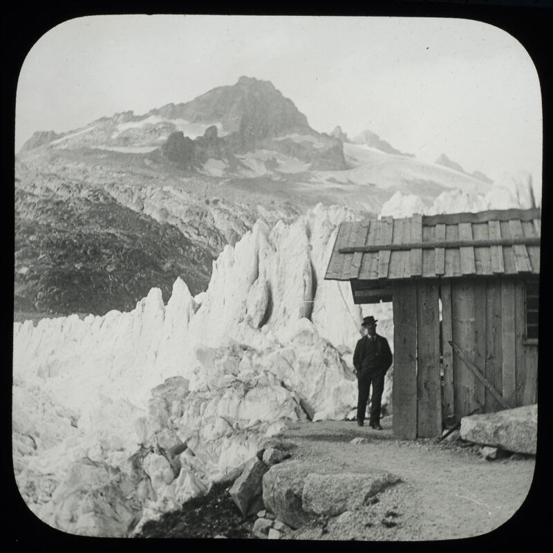 Anonymous, Glacier du Rhône and Gerstenhorn, date unknown, magic lantern slide, © Musée suisse de l'appareil photographique, Vevey.